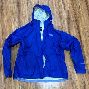 The North Face Vibrant Blue rain Jacket XXL